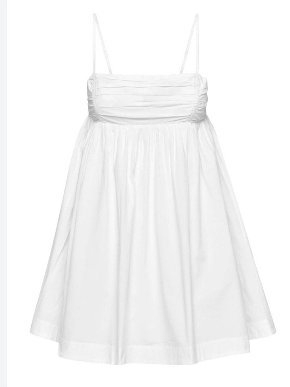 ASOS POPLIN BABYDOLL MINI DRESS PLEATED BODICE W/ GATHERED SKIRT , SZ 14
